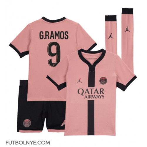 Camiseta Paris Saint-Germain Goncalo Ramos #9 Tercera Equipación para niños 2024-25 manga corta (+ pantalones cortos)